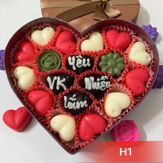 Socola Valentine Handmade loại nhỏ (nhận viết chữ theo yêu cầu)