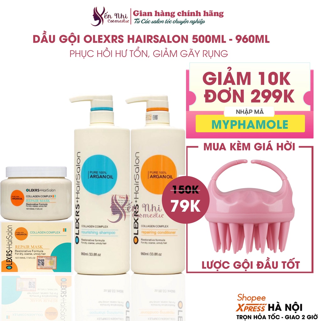 Dầu gội Olexrs Hair Salon Cho Tóc Khô Xơ Hư Tổn Tóc Gàu Ngăn Rụng Tóc 500ml - 960ml chính hãng
