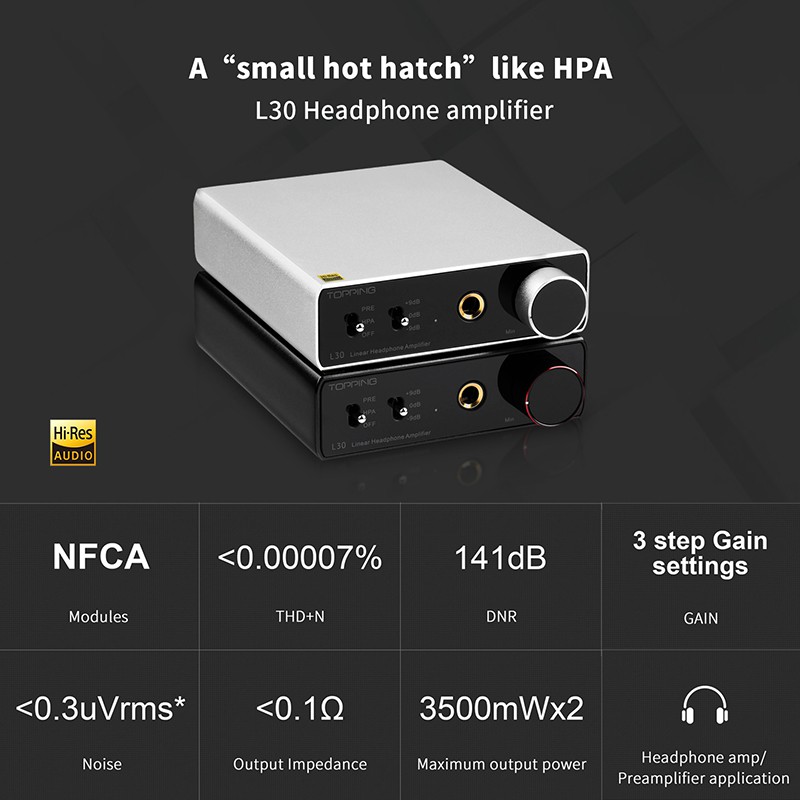 BỘ KHUẾCH ĐẠI ÂM THANH NGHE NHẠC LOSSLESS AMP NFCA HIFI 6.35MM TOPPING L30