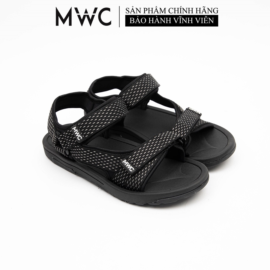 Giày Sandal Nam Quai Ngang MWC Thoáng Khí Êm Chân Phù Hợp Mọi Lứa Tuổi 2 Màu Đen Xám NASD 7054