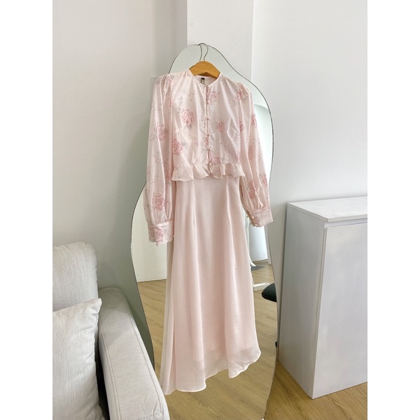 Set váy áo daisy dress thêu hoa nhí