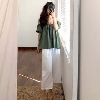 ⚡️ Set áo trễ vai kèm quần cực xinh 💓