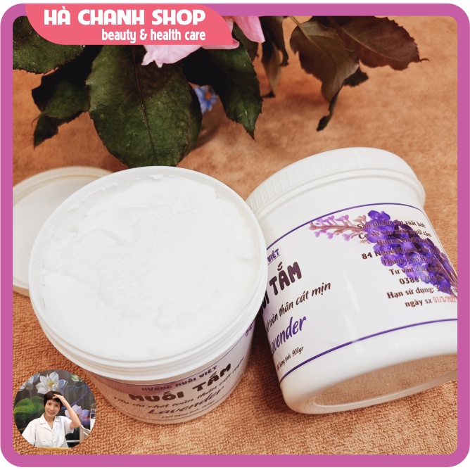 900gr Muối Tắm Tẩy Tế Bào Chết Toàn Thân Lavender Hương Dạng Cát Mịn Muối Tắm Trắng Cá Nhân Spa