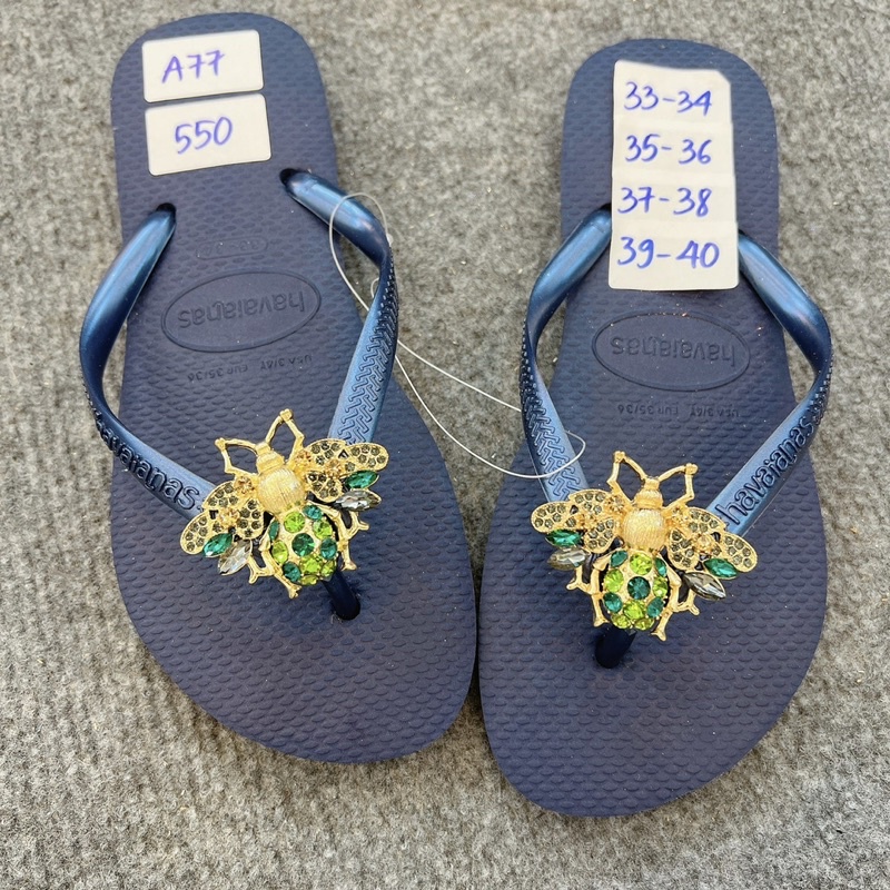 dép HVN slim gắn charm