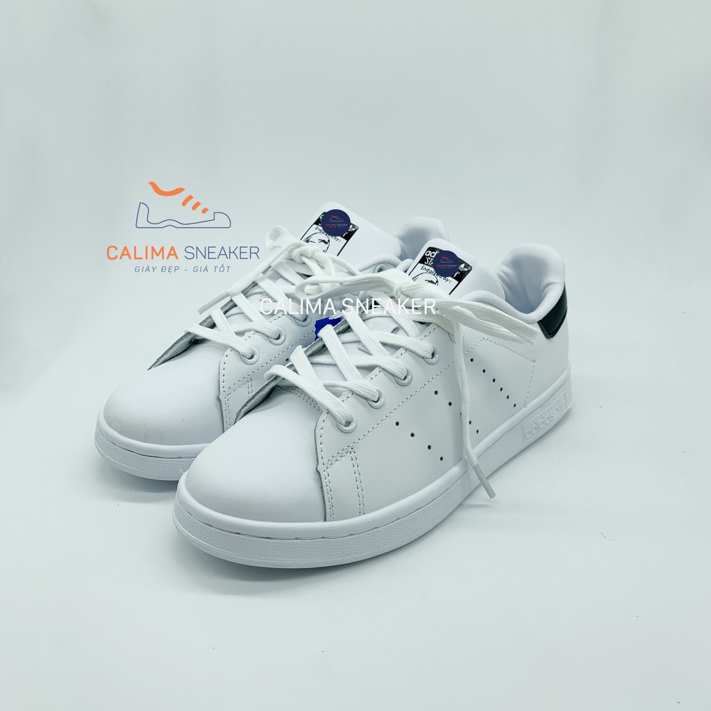 Giầy sneaker nam nữ , Giày thể thao STAN SMITH trắng gót đen / gót xanh / Calima Sneaker