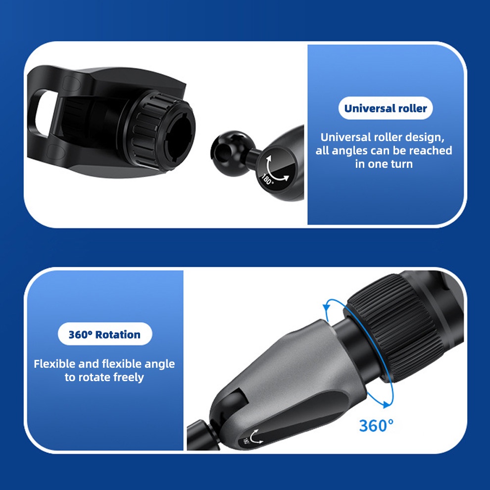 Giá đỡ điện thoại GPS DVR ANKNDO xoay 360 độ chống sốc gắn gương chiếu hậu xe hơi