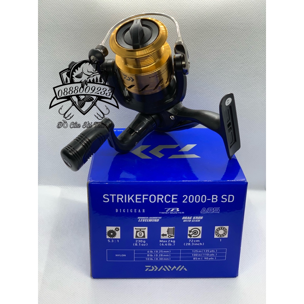 máy câu daiwa strikeforce - 1000 - 2000 - 2500 - 4000 SD máy câu chính hãng new 2020