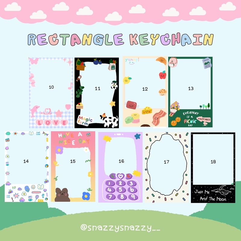 MÓC KHÓA HÌNH CHỮ NHẬT KÈM ẢNH IN THEO YÊU CẦU SNAZZY