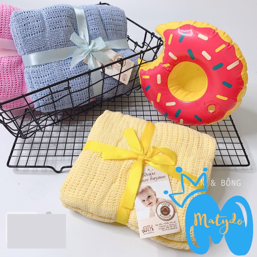 Chăn cho bé sơ sinh cotton lưới chống ngạt an toàn mùa hè thu đông cho trẻ đi học