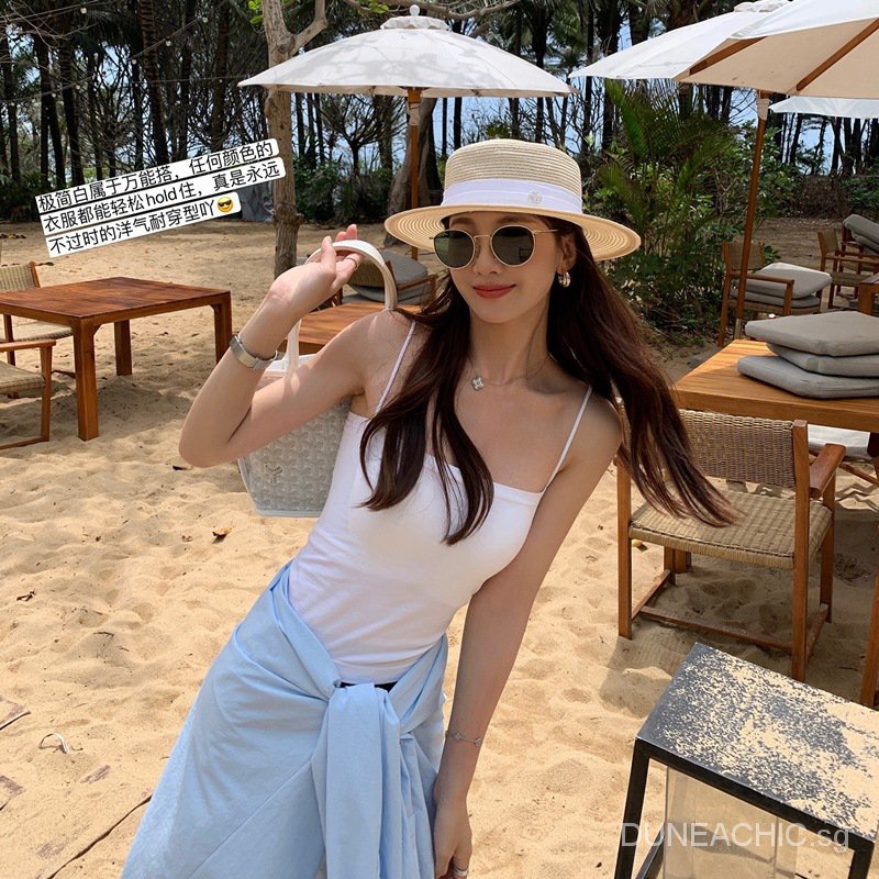 Áo hai dây DUNEA rYN1 màu trơn không gọng có đệm ngực thời trang cho nữ