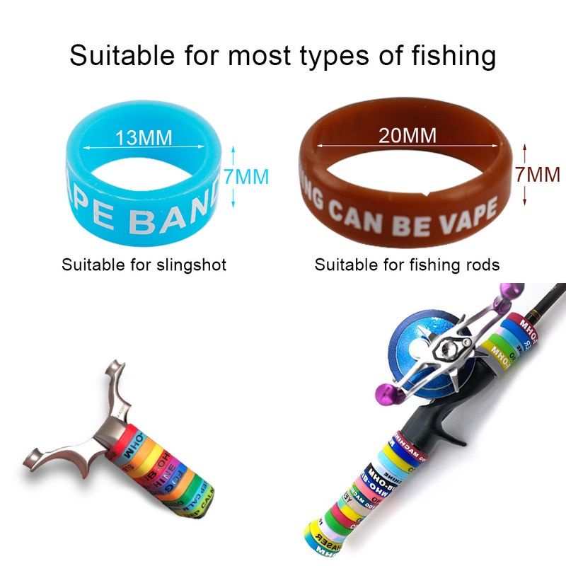 Combo 5c, 10c, 20c vòng silicon, vòng cao su chống trơn dành cho ná, cần câu