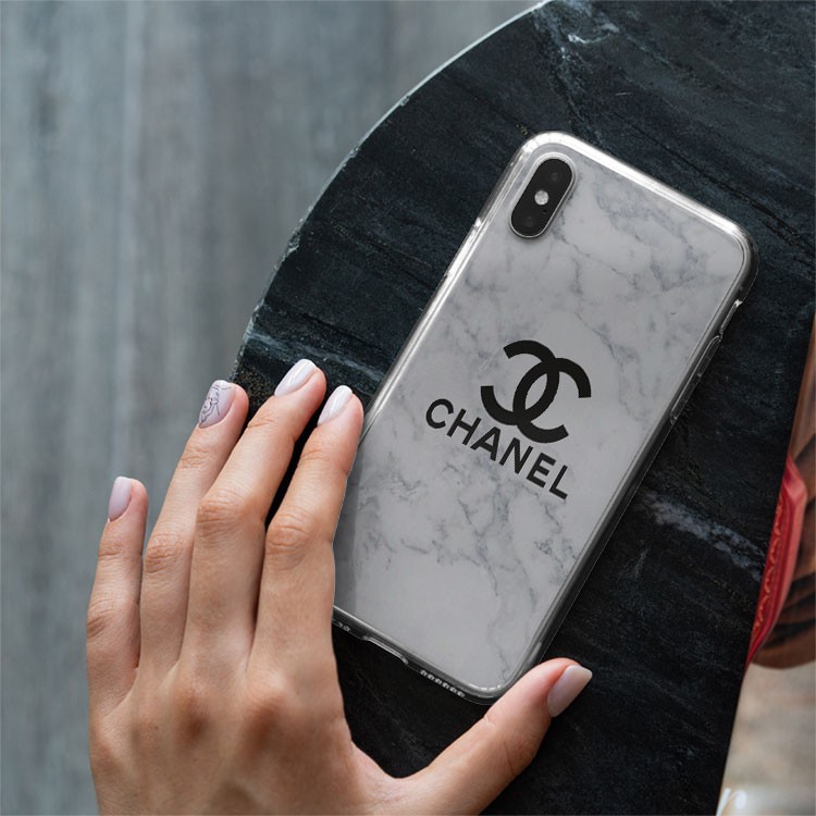 Ốp điện thoại chanel đẹp logo chanel nền hình đá cẩm thạch độc lạ dành cho Iphone 5 đến 12 Promax BRD20210356