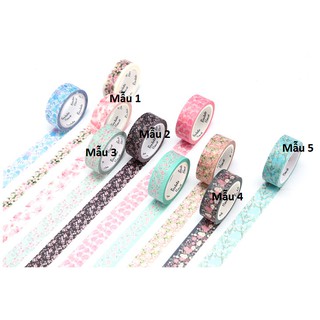 Băng keo trang trí (washi tape) hoa anh đào, có ảnh thật