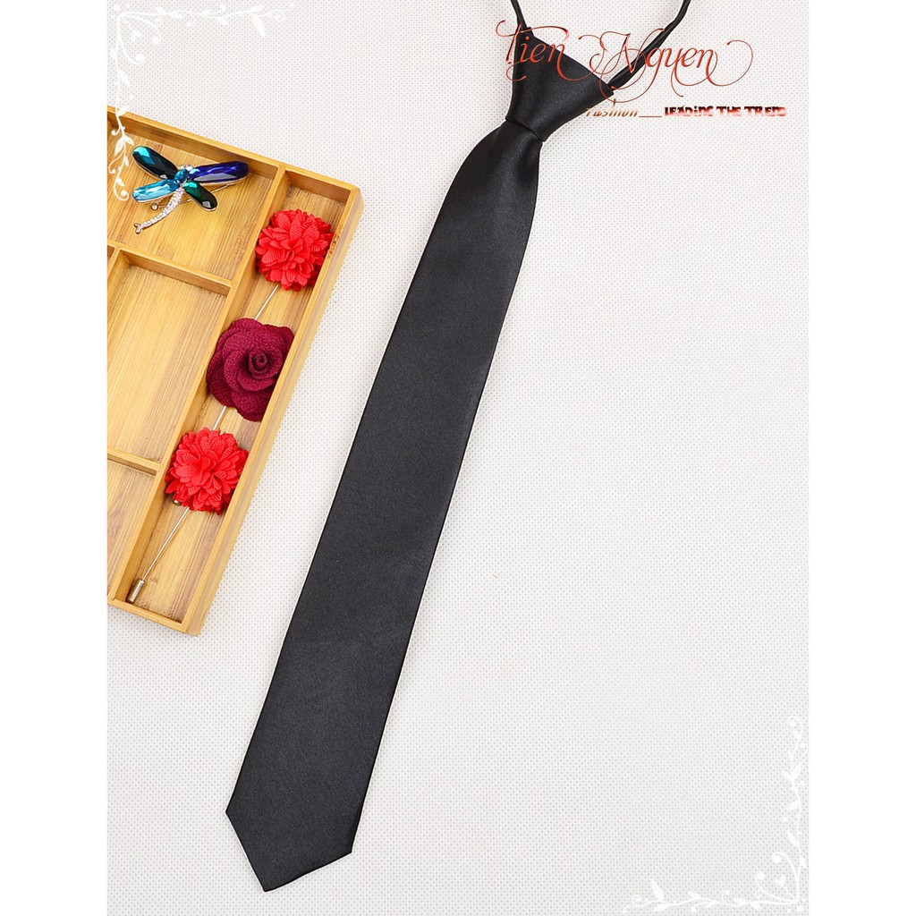 Cà vạt nam - Cà vạt thắt sẵn - bản nhỏ 5*45cm