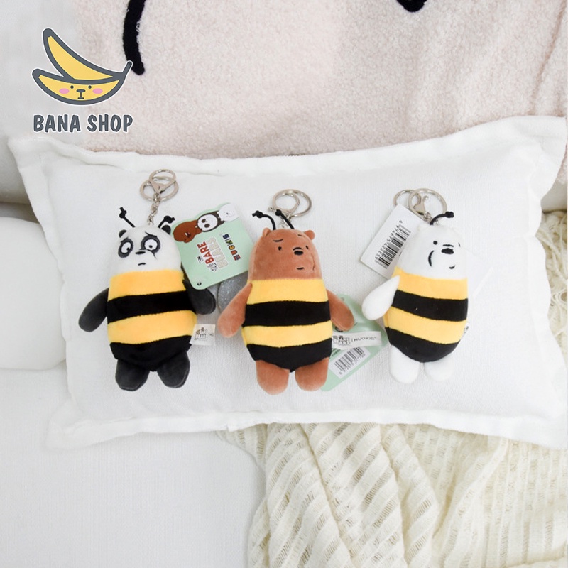 Móc chìa khoá thú bông anh em gấu ong Chúng tôi đơn giản là gấu bare bear