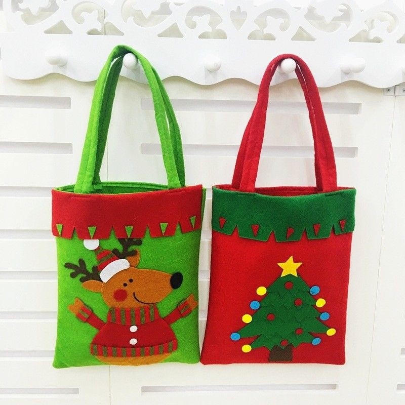 Christmas Santa Claus Snowmen Gift Candy Bag Children Storage Bag