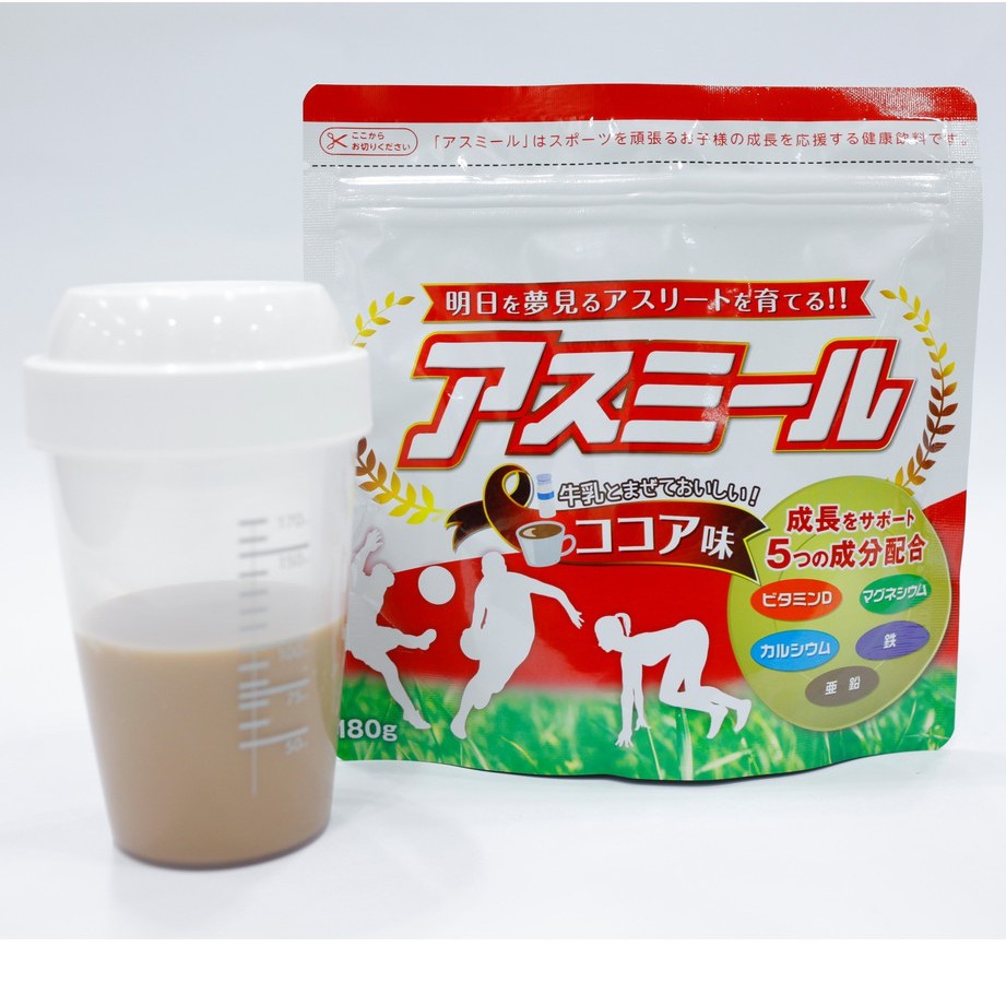 Sữa tăng trưởng chiều cao Asumiru Nhật Bản 3-16 tuổi (vị ca cao)
