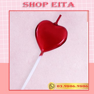 Nến tim trang trí bánh kem, trang trí bánh sinh nhật