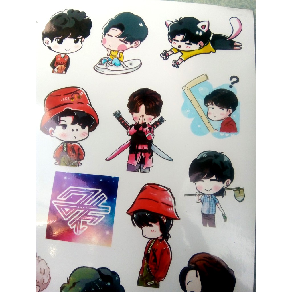 [Mới] Tấm 20 sticker chibi Jack j97 - Phương Tuấn - kèm ảnh thật shop chụp