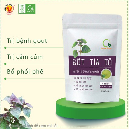 Bột tía tô nguyên chất sấy lạnh Quảng Thanh 100g - hỗ trợ điều trị bệnh gout, giảm đau nhức xương khớp, giảm mụn đẹp da