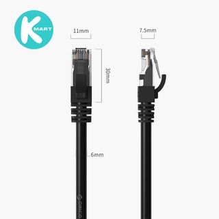 Cáp mạng CAT6, Đen, ORICO PUG-C6-BK