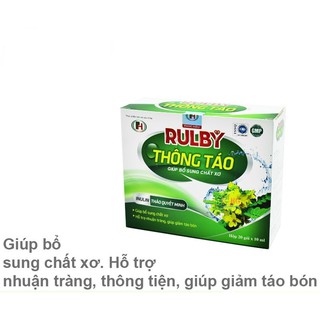 Rulby Thông Táo - Giúp bổ sung chất xơ. Hỗ trợ nhuận tràng, thông tiện, giúp giảm táo bón (Hộp 20 gói)