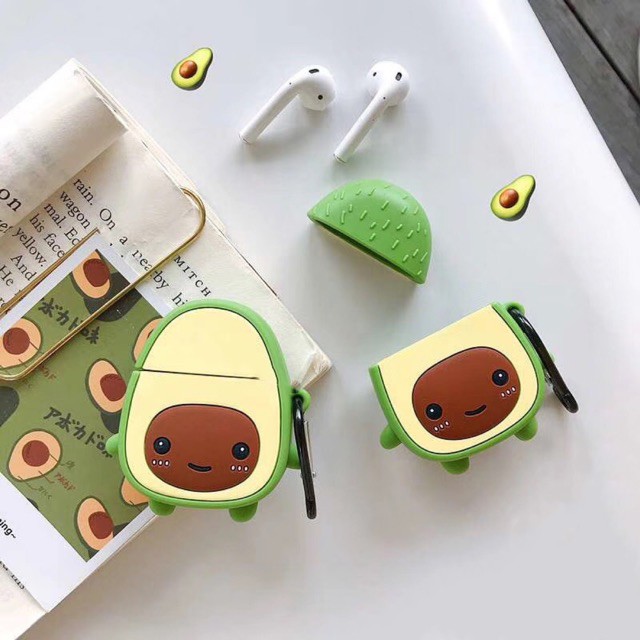 Case AirPods 1/2/Pro Vỏ Bọc Tai Nghe AirPods 1/2 hình Quả Bơ Siêu Cute - MINH AN SAIGON