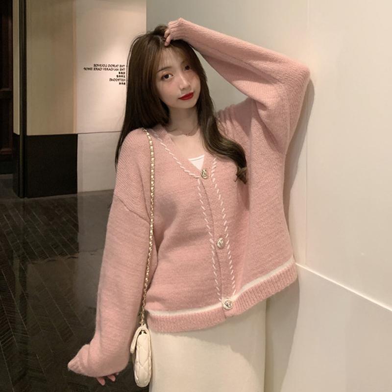 Áo Khoác Cardigan Dệt Kim Dáng Rộng Thiết Kế Mới Thời Trang Theo Phong Cách Hàn Quốc Cho Nữ