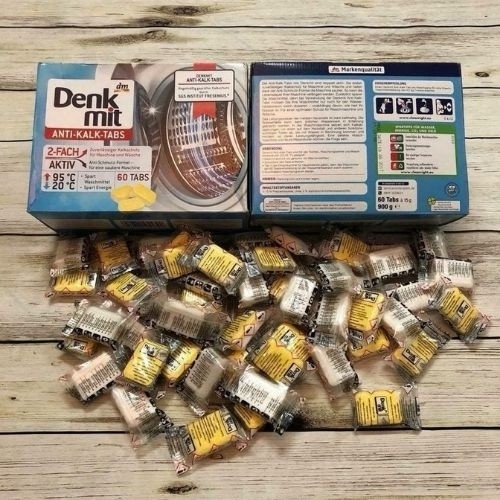 Viên tẩy rửa lồng giặt Denkmit của Đức cho máy giặt cửa ngang cửa đứng giúp vệ sinh máy giặt sạch và bền- MẸ BEAN BON