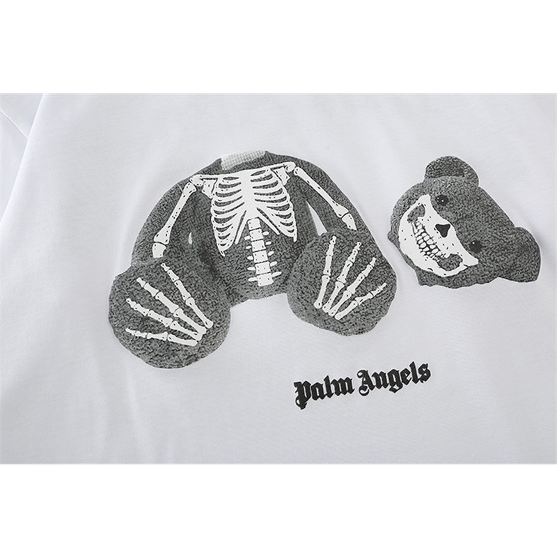 Áo thun Cotton tay ngắn in chữ ITEM Palm Angels cổ điển thời trang cho nam và nữ