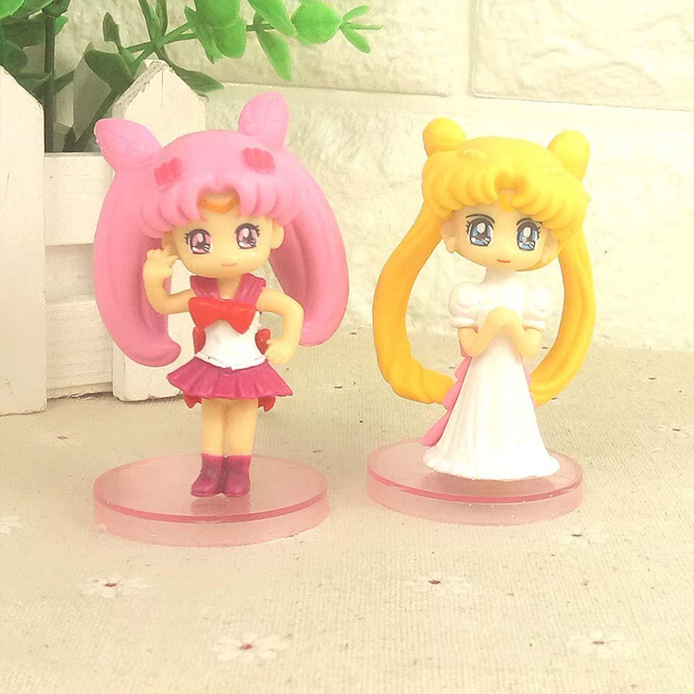 IVORY Sailor Moon Mô Hình Nhân Vật Thủy Thủ Mặt Trăng Hoạt Hình Trang Trí Bánh Kem