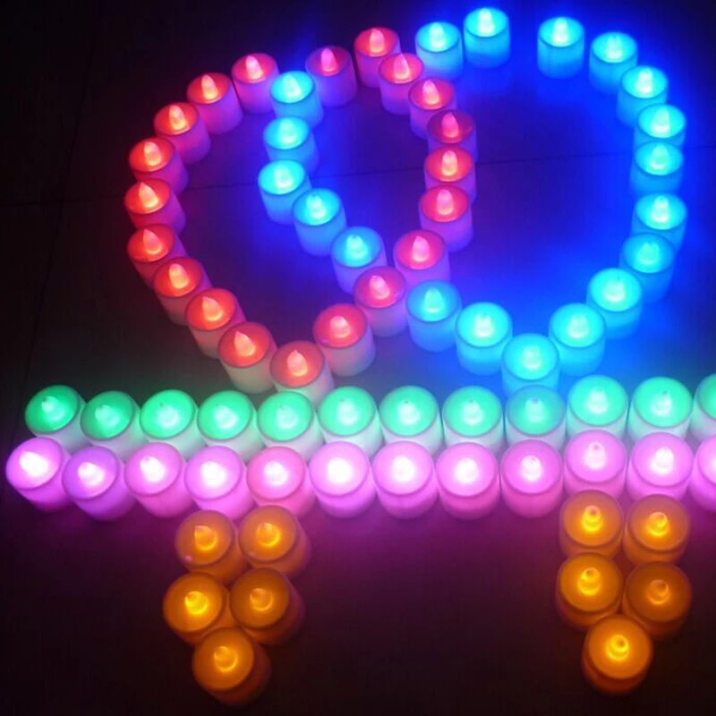 1 Nến Đèn Led Nhiều Màu Trang Trí Tiệc