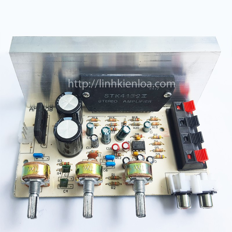 Mạch khuyếch đại công suất BTL 2.0 DX-0408 - Công suất STK 4162II - 4132II - 4172II hoặc 4152II - Nguồn 12V - 18v