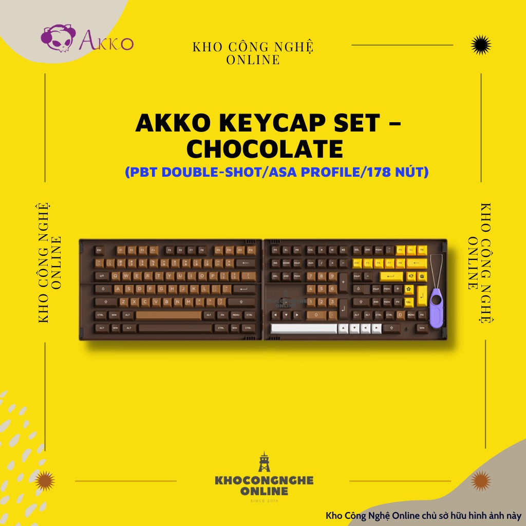 AKKO Keycap set – Chocolate (PBT Double-Shot/ASA profile/178 nút)