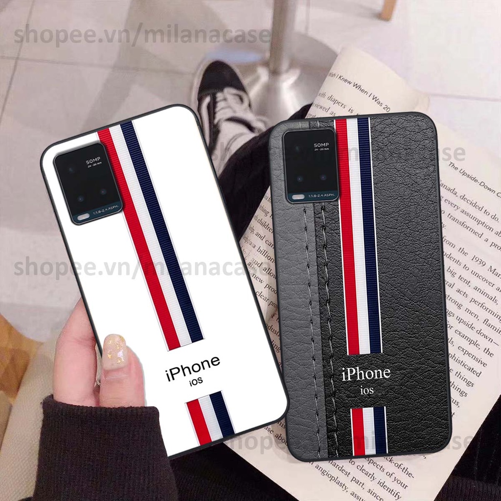 Ốp Vivo Y21 / Y21s / Y33s / T1x in giả da phong cách thể thao, cá tính, thời trang