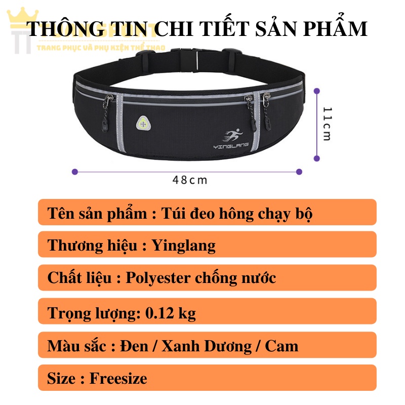 Túi đeo chạy bộ chống nước, túi đeo hông dây đeo thoáng khí đựng điện thoại JUNLETU JU1055