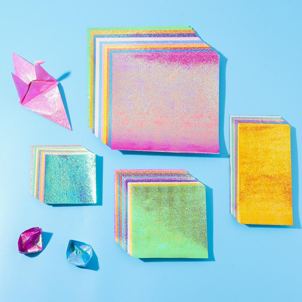Bộ 50 Tờ Giấy Xếp Origami Lấp Lánh Dùng Trang Trí Sổ Tay