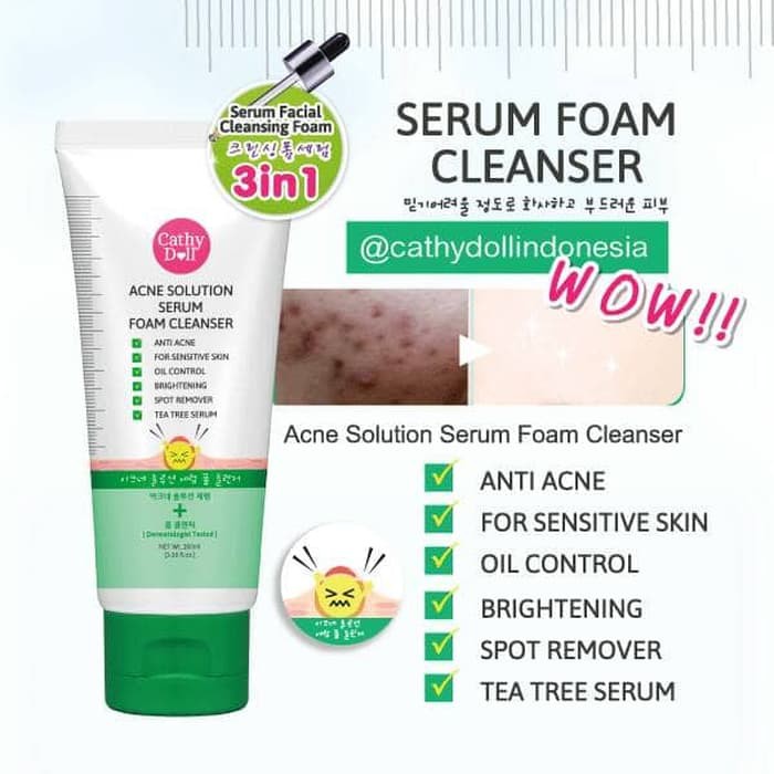 [Thái Lan] Sữa Rửa Mặt  Cho Da Mụn Acne Serum Foam Cleanser Cathy Doll