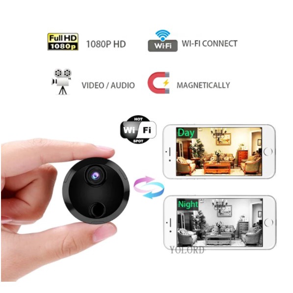 Tí Hon, Dùng PinCamera wifi Q15 Full HD Wifi,siêu nhỏ an ninh,chống trộm xem từ xa qua điện thoại có kết nối mạng