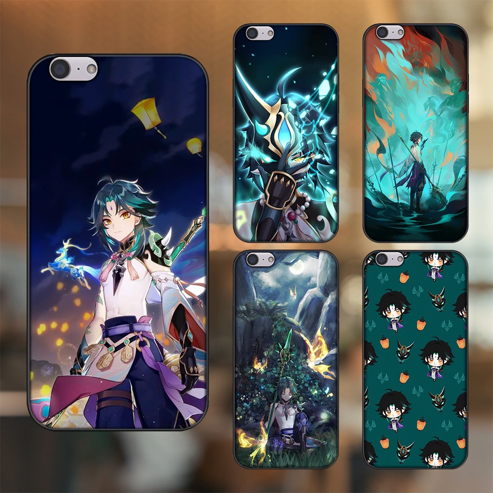 Ốp lưng Oppo A39, F3 Lite viền đen in hình Xiao Genshin Impact