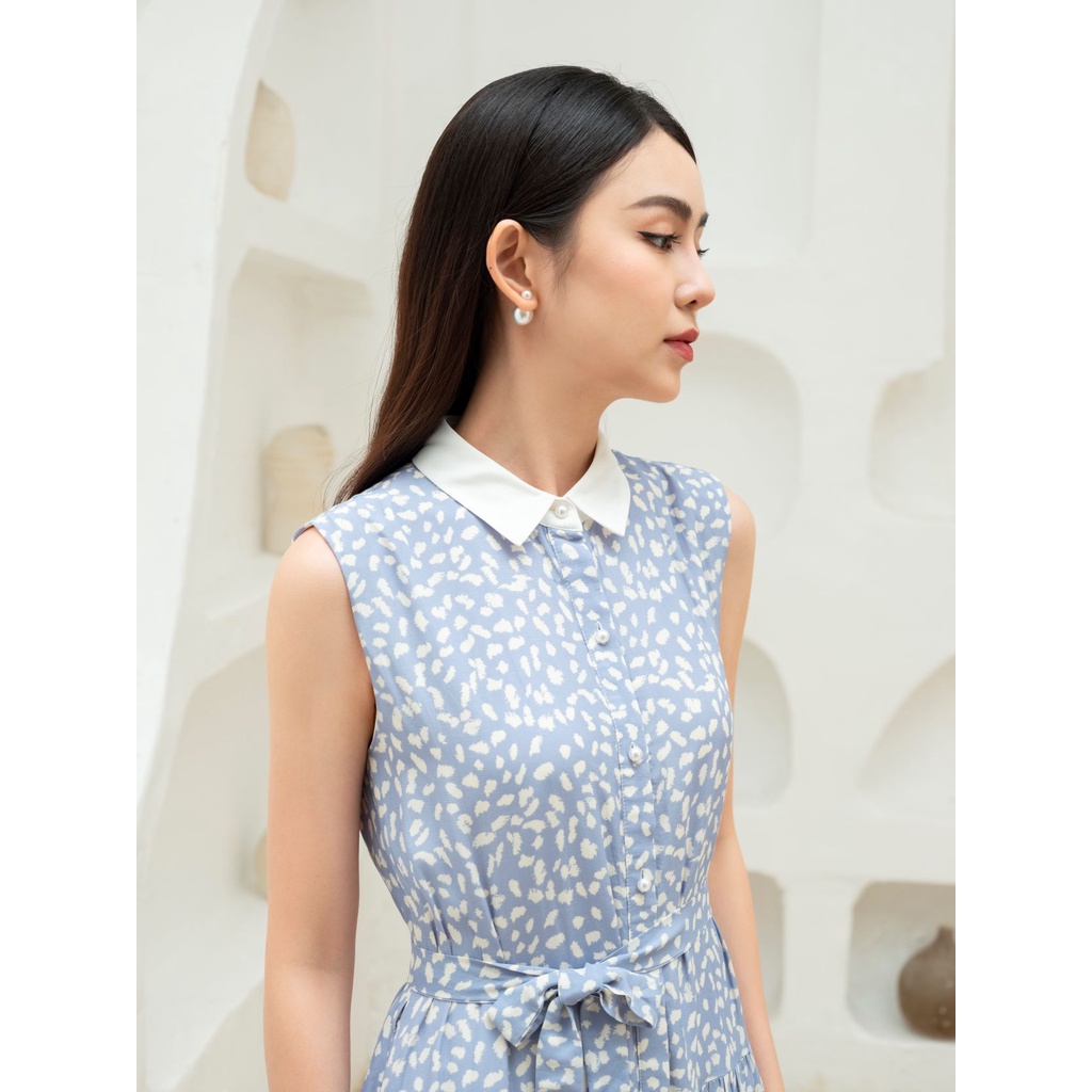 De Leah - Đầm Xòe Cổ Đức Nẹp Trước - Thời trang thiết kế