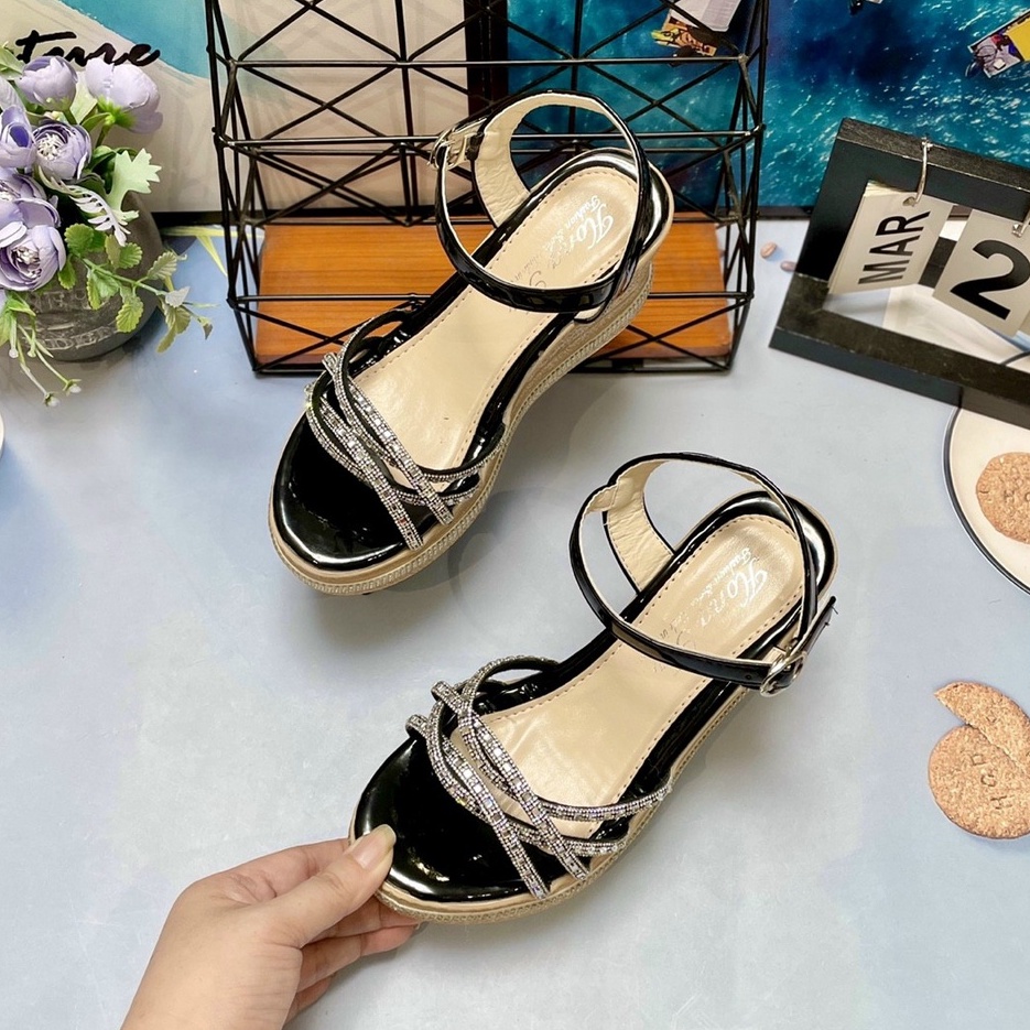 GIÀY SANDAL XUỒNG - GIÀY NỮ ĐÍNH ĐÁ ĐI TIỆC [QUẢNG CHÂU] 808-18 808-23