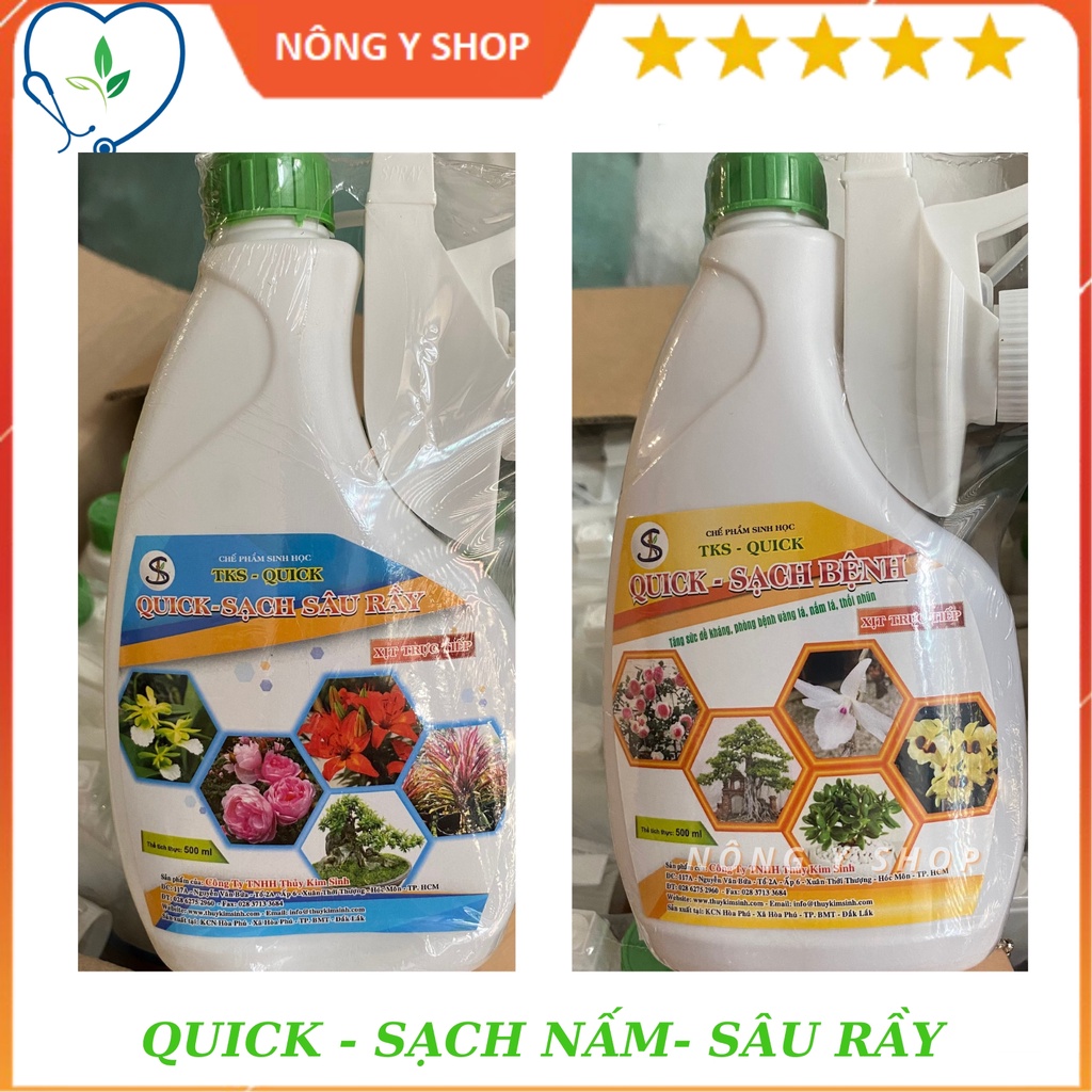 Combo chế phẩm sinh học dạng Xịt Trực Tiếp Diệt: Trừ Nấm Và Sâu Rầy TKS-QUICK - Thủy kim sinh