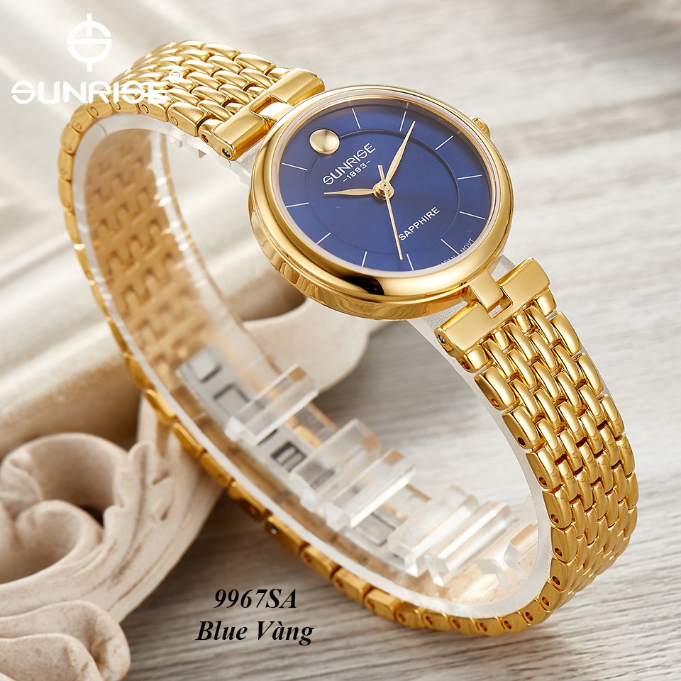 Đồng hồ nữ siêu mỏng Sunrise 9967SA kính Sapphire chống xước chống nước tốt - Fullbo