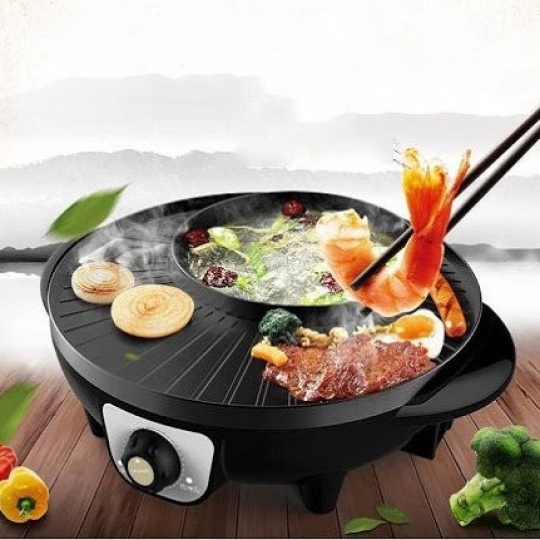 Nồi Lẩu Nướng BBQ Hàn Quốc 2in1 Tròn