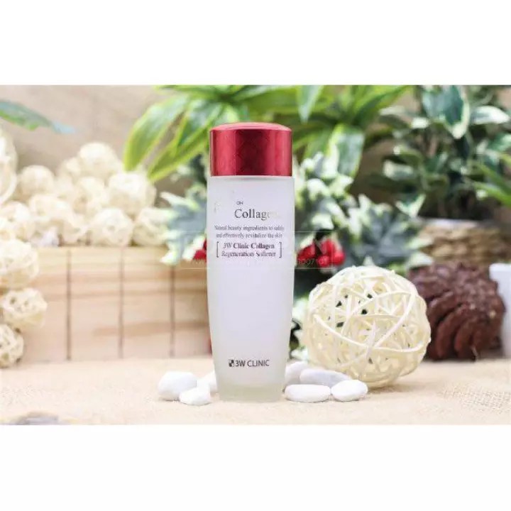 Nước Hoa Hồng Dưỡng Trắng Da Chống Lão Hóa 3W Clinic Collagen Regeneration Softener 150ml - Hàn Quốc Chính Hãng