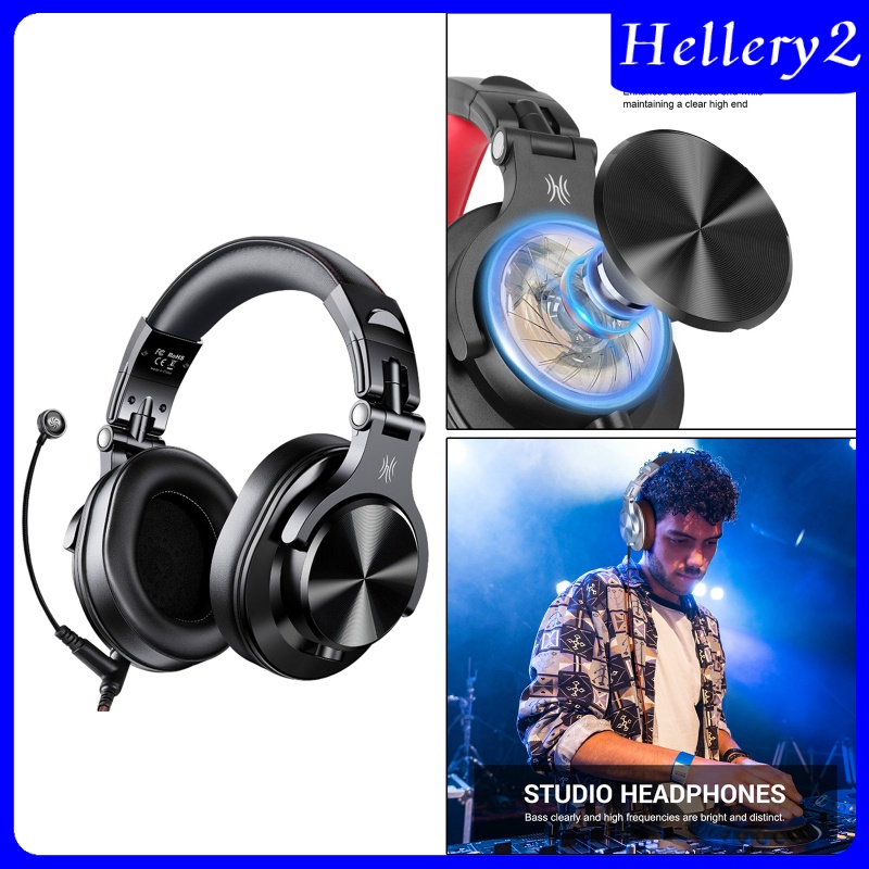 [HELLERY2] A71 Over-Ear Wired Headphones Studio Monitor Headsets with Mic