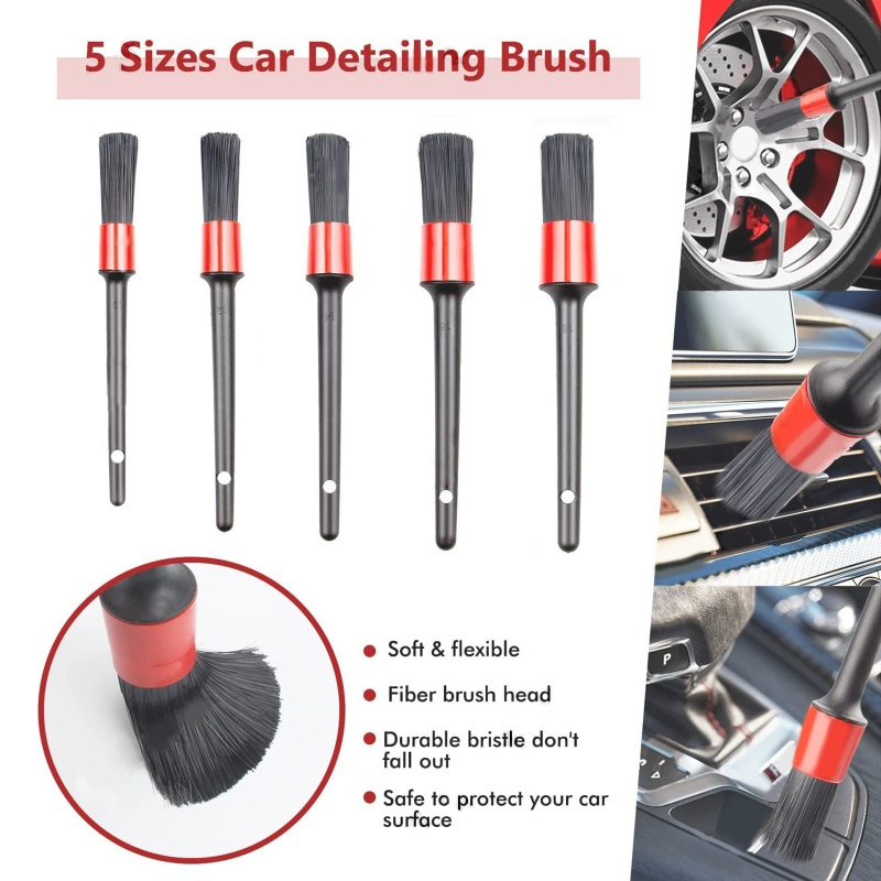 Bộ 19 Bàn Chải Làm Sạch Xe Hơi Bằng Da