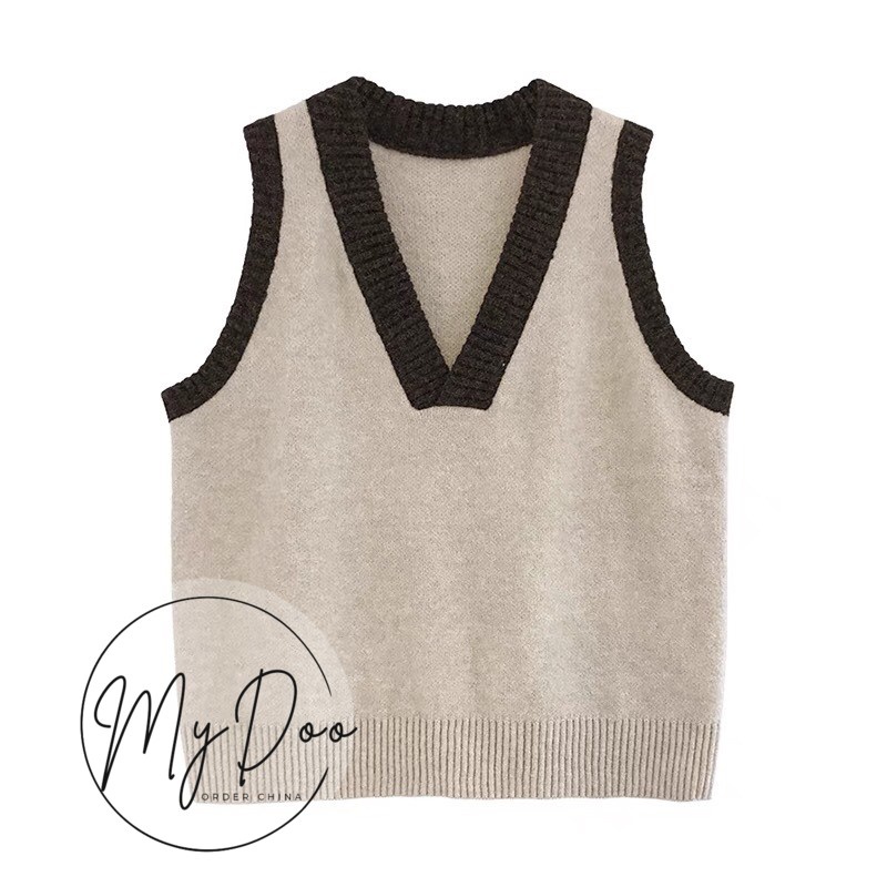 Áo gile cổ V viền Ulzzang ⚡️HANG LOẠI I ⚡️ áo ghi lê cho nữ basic nhẹ nhàng- GL16 | BigBuy360 - bigbuy360.vn