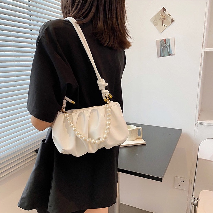 Túi xách đeo vai đính ngọc trai cỡ nhỏ thời trang sang trọng